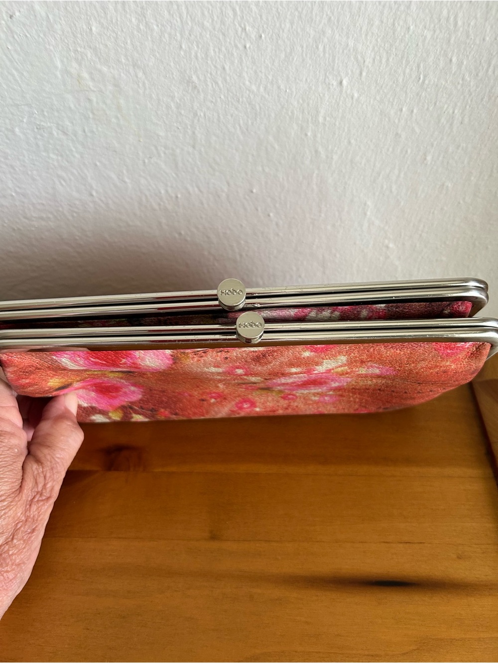 Hobo Lauren Leather Floral Wallet - Picture 3 of 7